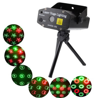 2-colors Mini Disco DJ Club Stage Light with Sound Active Function (H6)
