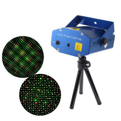 YX-09 Mini Disco DJ Club Stage Light, 2-colors Green + Red Light, with Sound Active Function