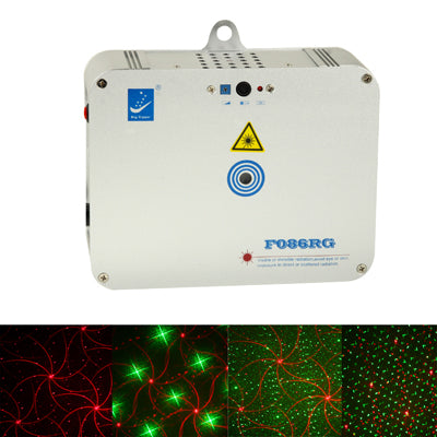 F086RG Multifunction Disco DJ Club Stage Light, 2-color Red + Green Light, with Sound Active Function