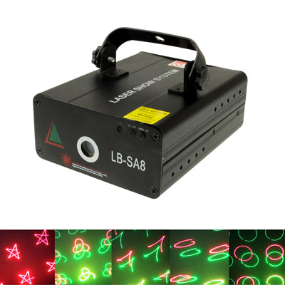 LB-SA8 Multifunction Disco DJ Club Stage Light, 2-color Red + Green Light, with Sound Active Function