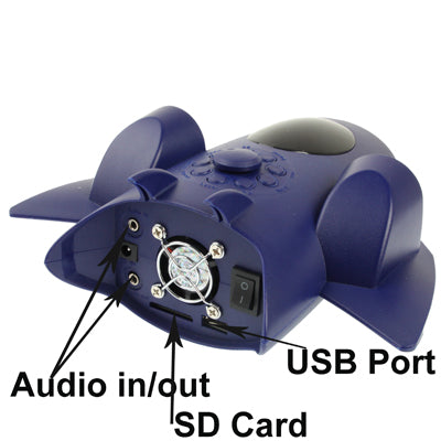 Multifunction MP3 Disco DJ Club Stage Light Player with Speaker and Remote Control, Free 256MB SD Card, Support USB Driver and Audio In (YH-28L)(Blue)