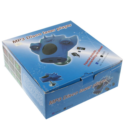 Multifunction MP3 Disco DJ Club Stage Light Player with Speaker and Remote Control, Free 256MB SD Card, Support USB Driver and Audio In (YH-28L)(Blue)