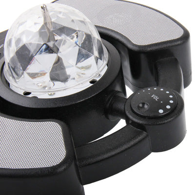 LY-308 Multifunction RGB Crystal Magic Ball, Support MP3 Music Player Function / 128M Micro SD Card / Micro USB Card Reader / Remote Controller (Maximum support 16G Memory)(Black)