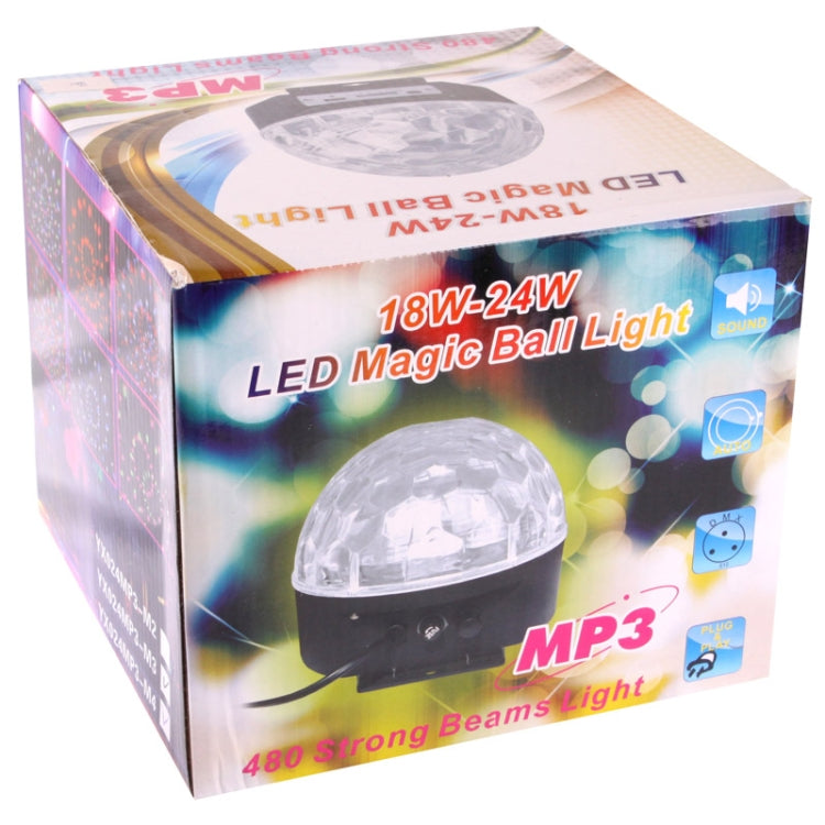 30W LED Crystal Magic Ball Stage Light, Built-in Loud Speaker, Support SD Card & USB Flash Disk, with Remote Control / MP3 / Sound Activated Function