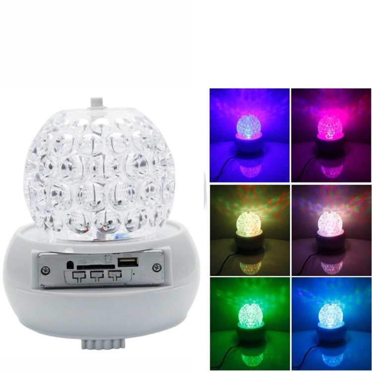 Crystal RGB Color LED Stage Lighting with MP3 Player Function & Remote Control, Support USB Flash Disk