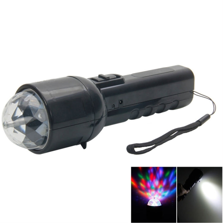 2 in 1 Handheld Two Control Modes Crystal RGB LED Stage Light Lamp + Flashlight Torch Light