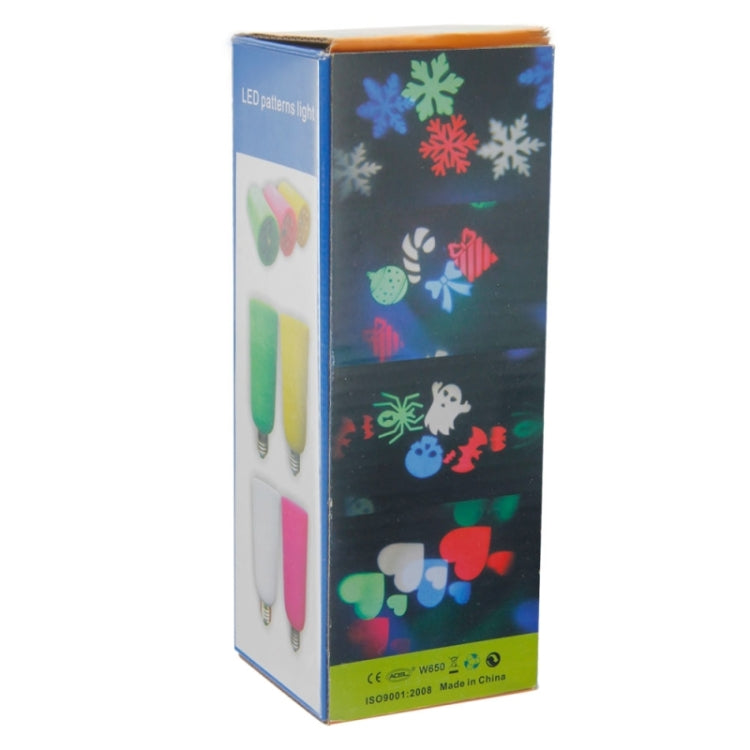 E27 4W LED Patterns RGB Stage Lights Lamp, AC 85-260V