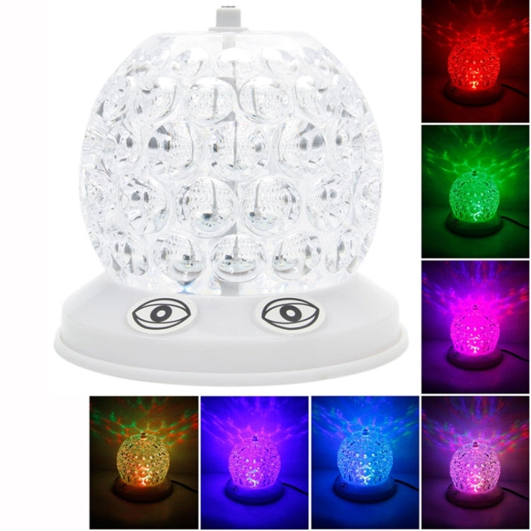 3W RGB Crystal Magic Ball Stage Lighting + 3W White Light LED Lamp