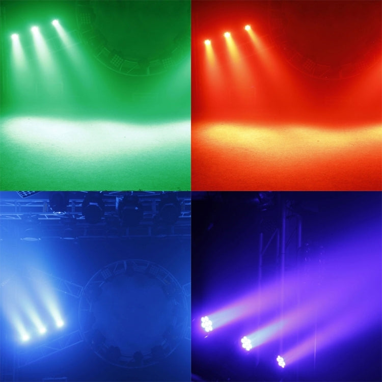 15W Moving Head Mix RGBW DMX512 4 in 1 LED Stage Light, 7 LED, Auto / Voice Control Mode
