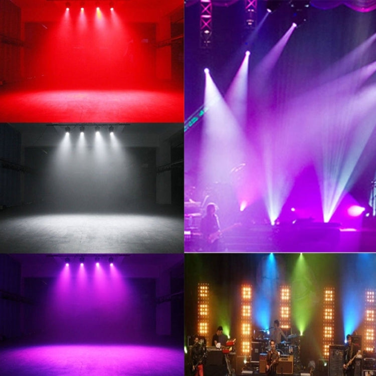 5W Moving Head Beam Light RGBW LED Stage Light, 18 LED, with 250V Fuses, Master / Slave / DMX / Voice Control Modes