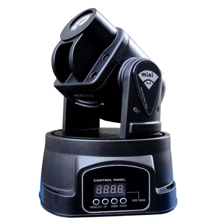 Mini 50W White Rainbow Light LED Moving Head Stage Light, 9 Patterns, Master / Slave / DMX / Voice Control Modes
