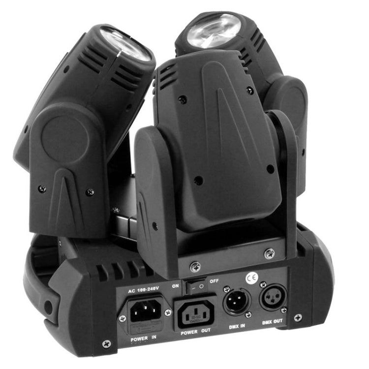 4 in 1 Cree LED X Axis Endless Rotation Moving Head Stage Light, 3 Heads, Master / Slave / DMX / Voice Control Modes