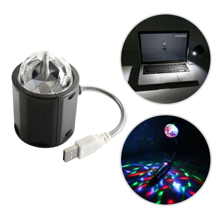 4W Mini RGB LED Stage Light, 365 LM Christmas Light DJ Disco Light USB Lamp