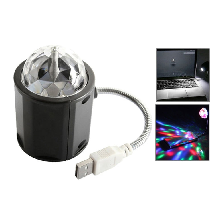 4W Mini RGB LED Stage Light, 365 LM Christmas Light DJ Disco Light USB Lamp