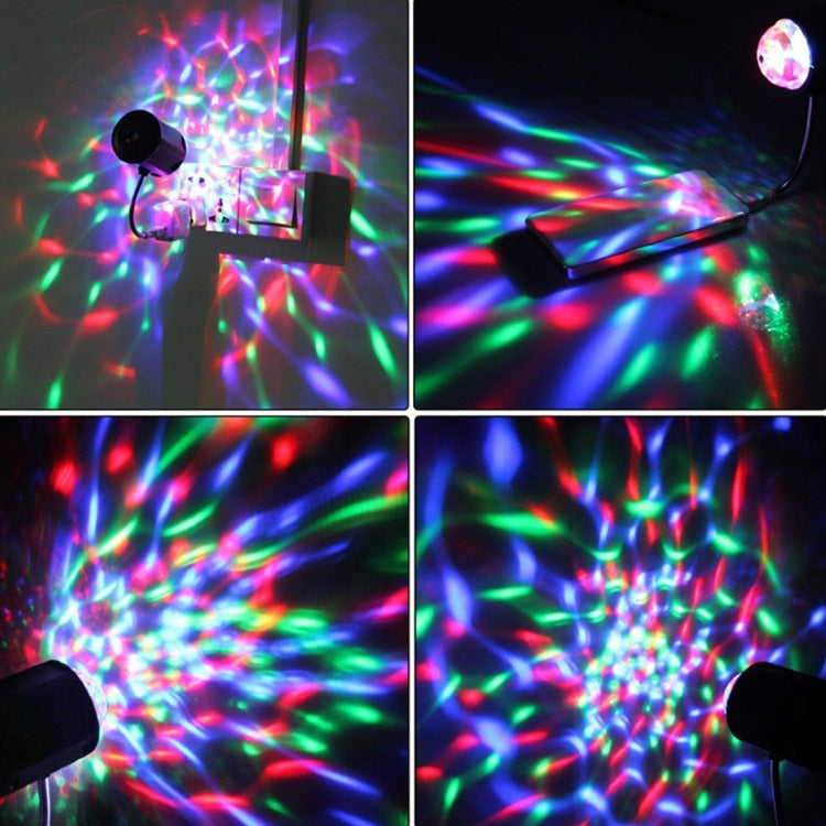 4W Mini RGB LED Stage Light, 365 LM Christmas Light DJ Disco Light USB Lamp