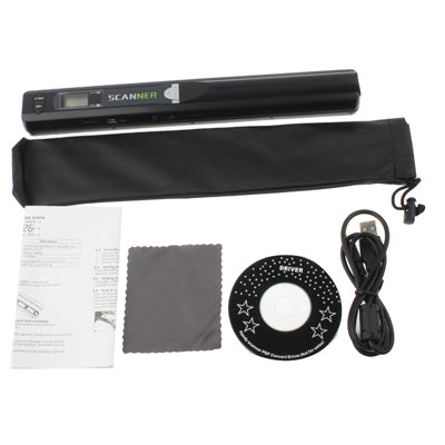 Portable Document & Image Handheld Scanner, Support TF Card(Black)