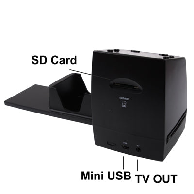 2.4 inch Screen Film Scanner with Capture Picture & Mirror Image / Rotation, Support SD Card(Black)