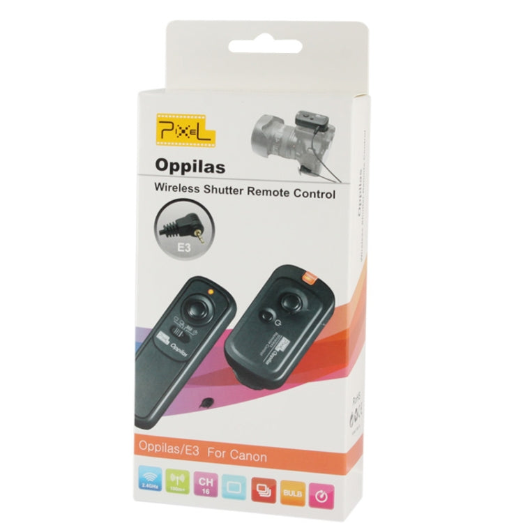 Pixel Oppilas 2.4GHz Wireless Shutter Remote Control for Canon Power Shot G10 / G11, EOS 1100D / 1000D / 600D / 550D / 500D /400D / 350D, EOS 30 / 33 / 50 (RW-221 / E3)