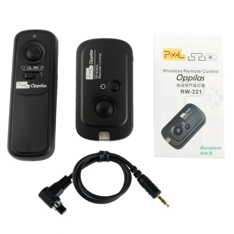 Pixel Oppilas 2.4GHz Wireless Shutter Remote Control for Canon 5DS R / EOS 50D / 40D / 30D / 20D / 10D / 7D / 5D / 5D Mark II / 1D / 1Ds Mark III / 1Ds Mark IV (RW-221 / N3)(Black)