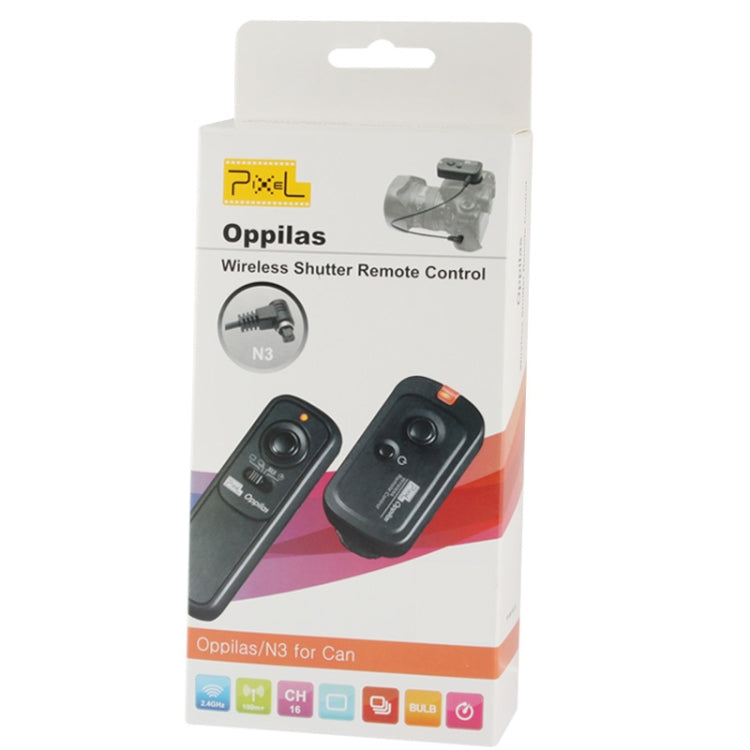 Pixel Oppilas 2.4GHz Wireless Shutter Remote Control for Canon 5DS R / EOS 50D / 40D / 30D / 20D / 10D / 7D / 5D / 5D Mark II / 1D / 1Ds Mark III / 1Ds Mark IV (RW-221 / N3)(Black)