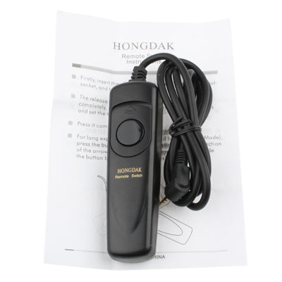 RS-60E3 Remote Switch Shutter Release Cord for CANON 1000D/450D/400D/350D/300D/PENTAX K20D/K200D/K10D/K100D, SAMSUNG GX-20/GX-10(Black)