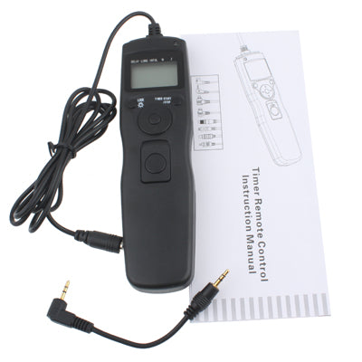 LCD Display Timer Remote Control for Canon 1000D / 550D / 500D / Pentax K200D / K110D / K100D / Samsung GX-1S / GX-1L(Black)