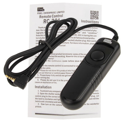 Pixel RC-201/L1 Remote Switch Shutter Release Cord for Panasonic DMC-FZ50,50K,50S,30,30K,30S,20,20K,20S,LC-1,L1 / Leica:Diglux3,Diglux2