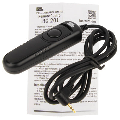 Pixel RC-201/E3 Remote Switch Shutter Release Cord for Canon:PowerShot G12,G11,G10,G1X, EOS 1100D,1000D,600D,550D,500D,450D,400D,350D,300D,60D Series / Pentax K200,K100,K20,K10,K-7,K-5