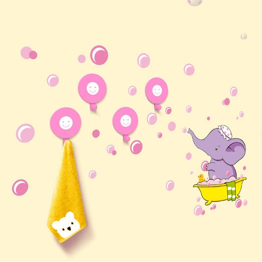 Happy Elephant Style DIY Sticker Wall Hooks (NO-HY032)