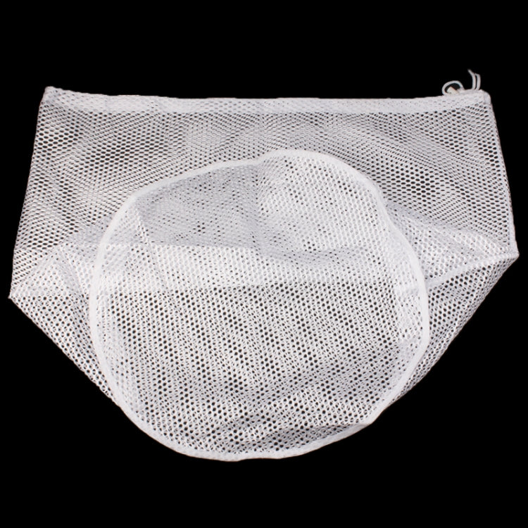 High Quality Mesh Polyester Laundry Clothes Washing Bag with Nylon Strap Buckle, Size: 38 x 38 x 50cm