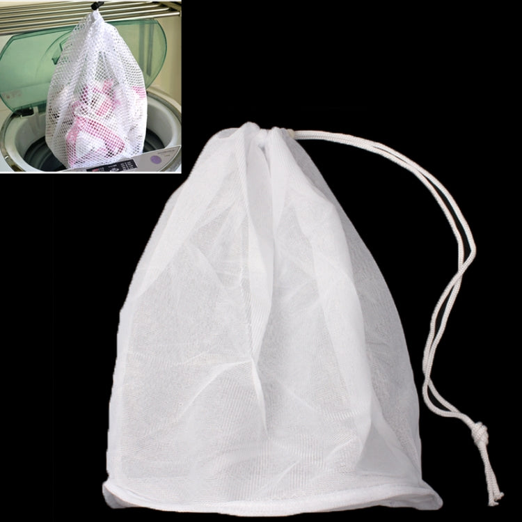 High Quality Mesh Polyester Laundry Clothes Washing Bag with Nylon Strap Buckle, Size: 23 x 23 x 33cm