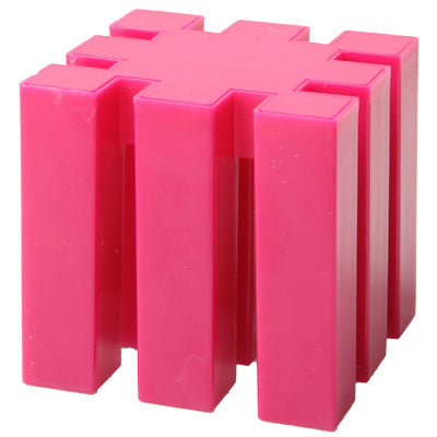 Multiple Use Magic Cube Storage Rack /CD Frame / Winder / Hub / Organizer / Notes Frame, Plum Red