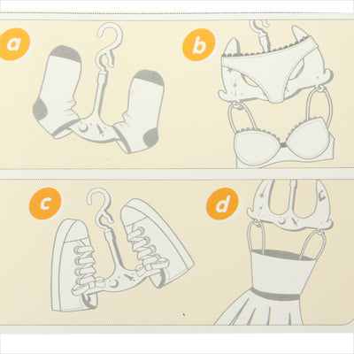 3 pcs Multifunctional Plastic Clotheshorse Drying Rack for Clothes Socks Shoes