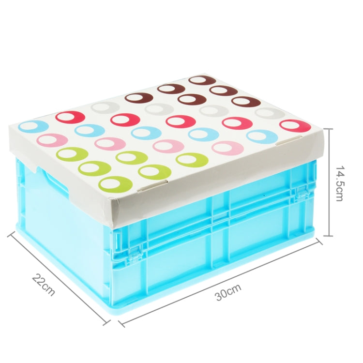 Cartoon Plastic Folding Organizer Storage Box with Paper Lid (BT-2778)(Blue)