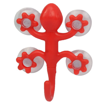 Cute Gecko Style Plastic Hook with Suction Cup (Random Color Delivery)