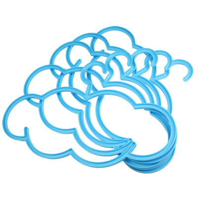 5 PCS Beautiful Cloud Style Clothes Hangers(Blue)