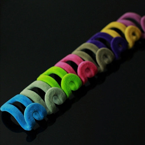 Flocking Hanger Pothook Magic Clothes Rack Space Saving Hanger, Pack of 10 (Random Color Delivery)