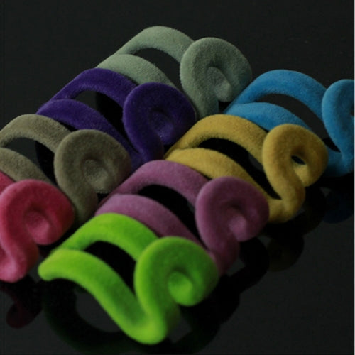 Flocking Hanger Pothook Magic Clothes Rack Space Saving Hanger, Pack of 10 (Random Color Delivery)