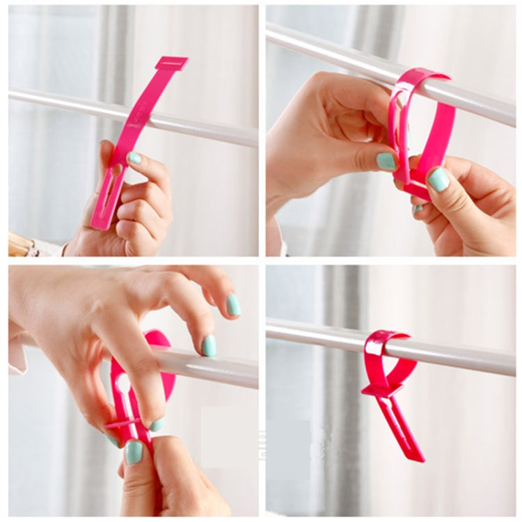 12 PCS Windproof Clothes Hanger Buckle Hanger Lock(Orange)