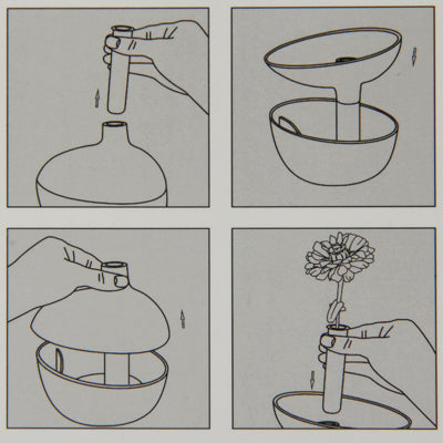 Stylish Double Layer Storage Box / Flower Vase(Red)