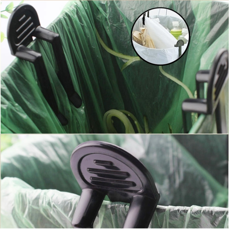 2 PCS  Universal Plastic Garbage Waste Bag Clip Holder(Black)