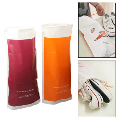 2 PCS Shoes Storage Bags House Pouch Buggy Bag for Travel Use(White)