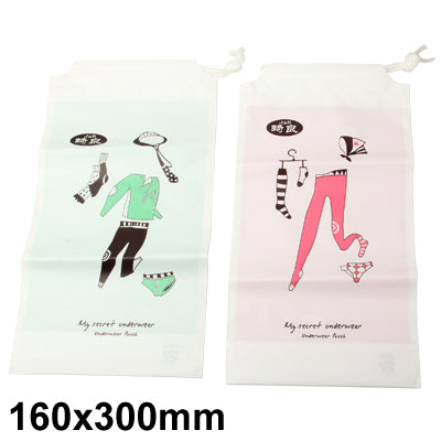 2 PCS Underpants Underwear Stockings Storage Bag House Pouch Buggy Bag for Travel Use(White)