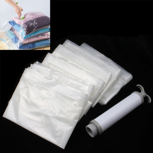 Six PA + PE Vacuum Storage Bags with Manual Air Pump, Save 75% Storage Space(Transparent)