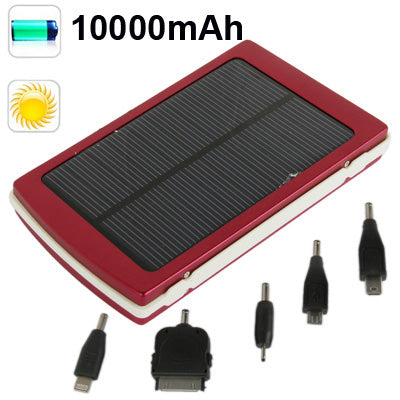10000mAh Solar High Capacity Power Bank for iPhone 5 / iPad 4 / iPad mini / mini 2 Retina / iPad 3 / iPad 2 / iPad / iPhone 4 & 4S / iPad / iPod / HTC / Samsung S IV / S III and other Mobile Phones