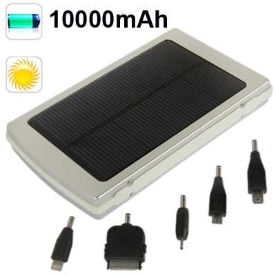 10000mAh Solar High Capacity Power Bank for iPhone 5 / iPad 4 / iPad mini / mini 2 Retina / iPad 3 / iPad 2 / iPad / iPhone 4 & 4S / iPad / iPod / HTC / Samsung S IV / S III and other Mobile Phones