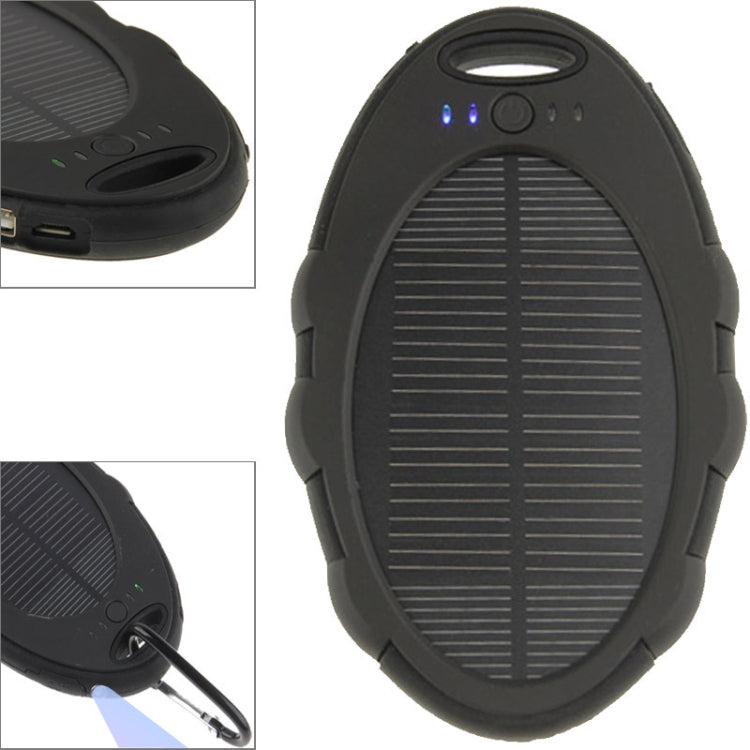 5000mAh Waterproof / Dustproof / Shockproof / Dropproof Emergency Power Solar Charger for iPhones / iPads / Galaxy / Sony / HTC / LG / GPS / Cameras, Etc