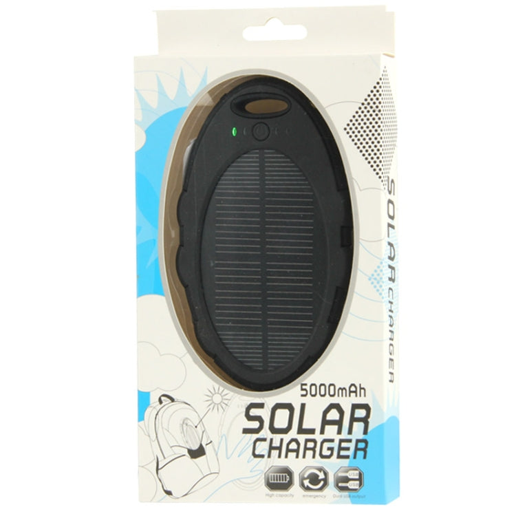 5000mAh Waterproof / Dustproof / Shockproof / Dropproof Emergency Power Solar Charger for iPhones / iPads / Galaxy / Sony / HTC / LG / GPS / Cameras, Etc