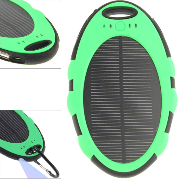 5000mAh Waterproof / Dustproof / Shockproof / Dropproof Emergency Power Solar Charger for iPhones / iPads / Galaxy / Sony / HTC / LG / GPS / Cameras, Etc
