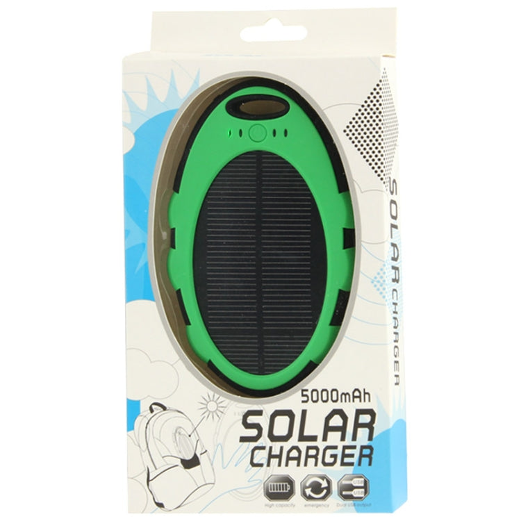 5000mAh Waterproof / Dustproof / Shockproof / Dropproof Emergency Power Solar Charger for iPhones / iPads / Galaxy / Sony / HTC / LG / GPS / Cameras, Etc